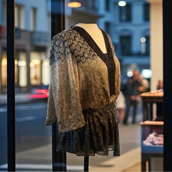 ~ BADGLEY MISCHKA~ Élégant Special Attire Blouse~Lovely~ size Small - Picture 7 of 15